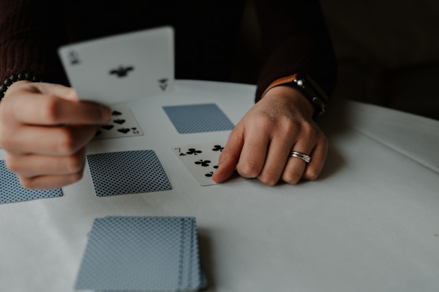 Poker game in progress